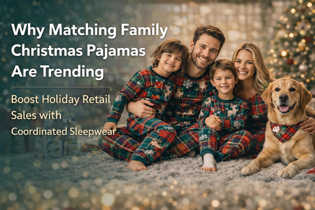 matching family Christmas pajamas trend for retailers and wholesale buyers