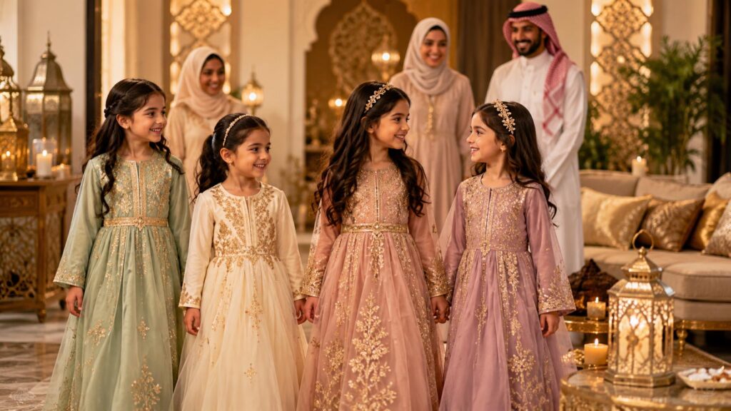 Muslim girls dresses popular in Middle East market during Eid celebrations