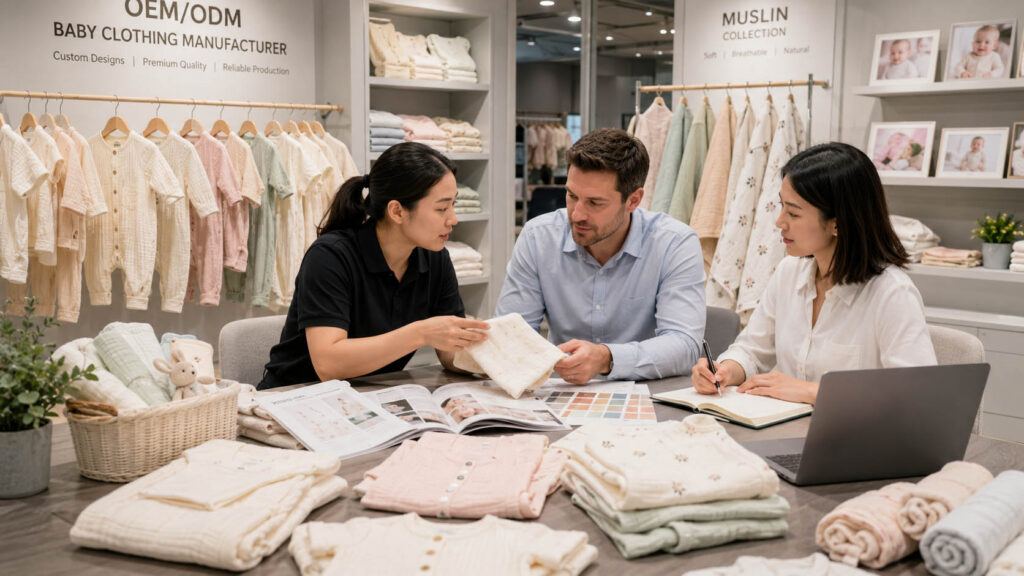 OEM muslin baby clothing development for wholesale buyers