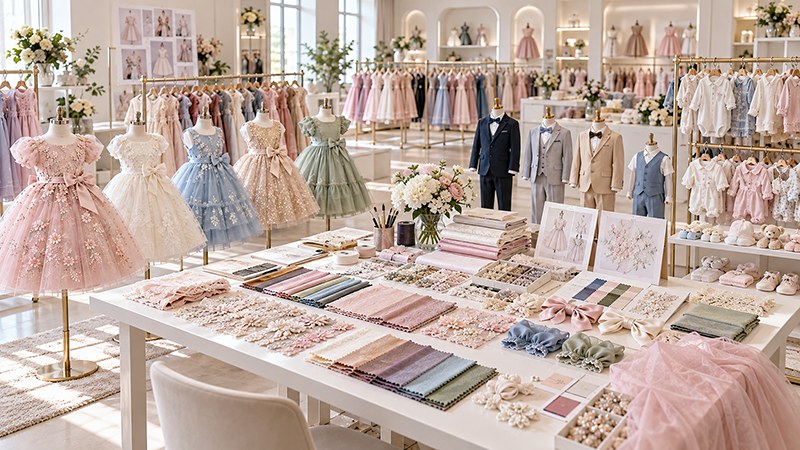 Children’s clothing sampling and quality control for measurements, stitching and finishing