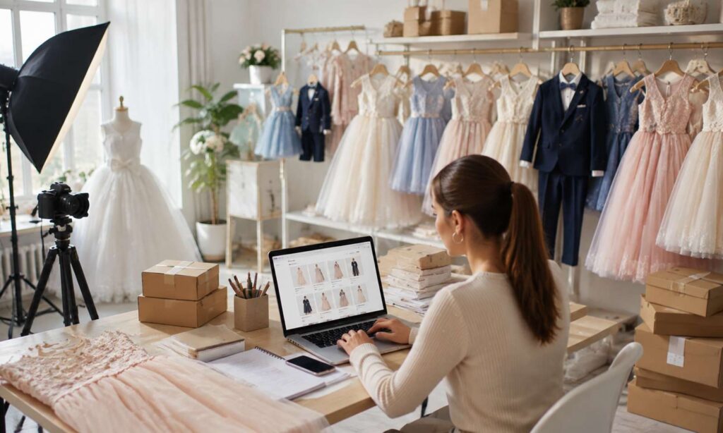 Online boutique retailer selling children's formalwear collections