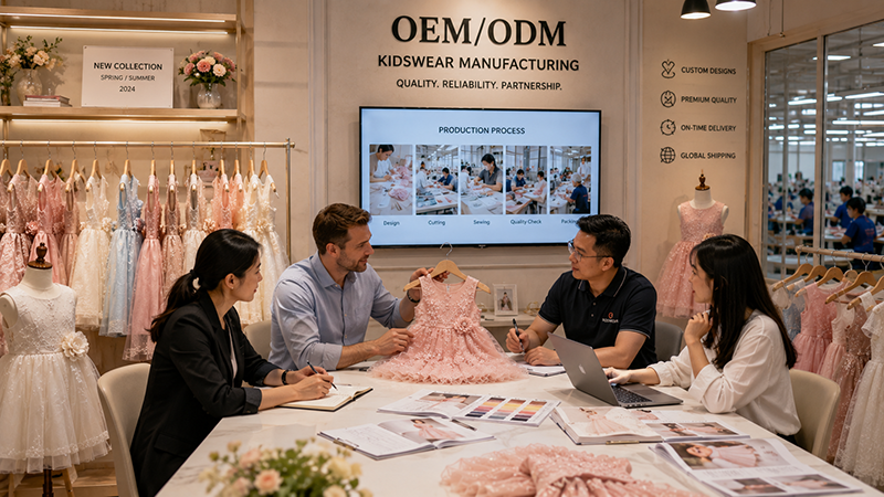 professional kids clothing manufacturer showroom