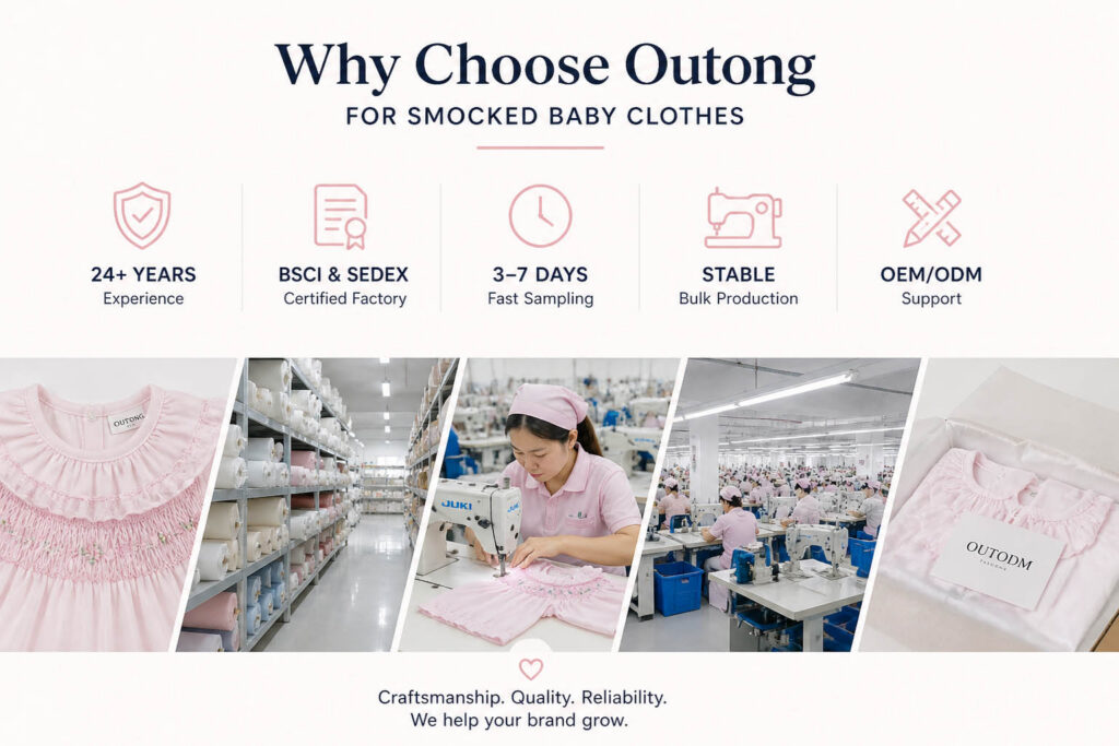 smocked baby clothes manufacturer factory and production capabilities
