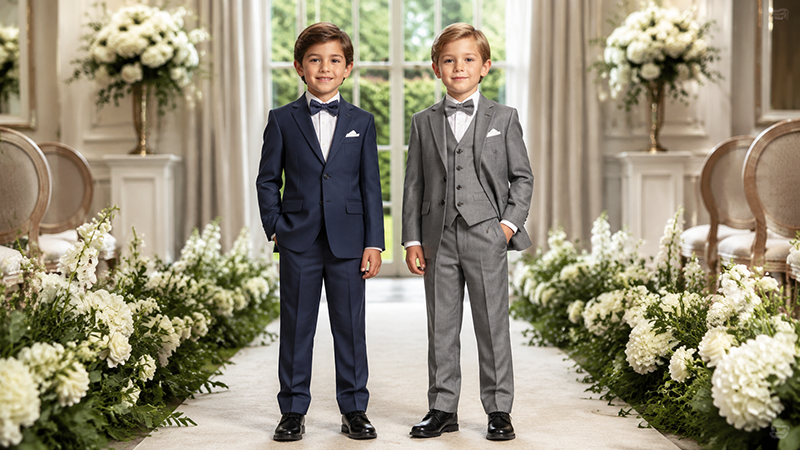 Two-piece vs three-piece boys’ suits for formal occasions