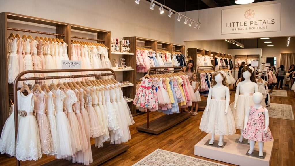 wholesale toddler dresses showroom display